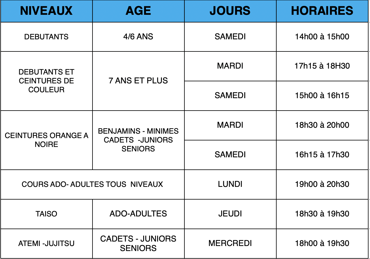 horaires-judo