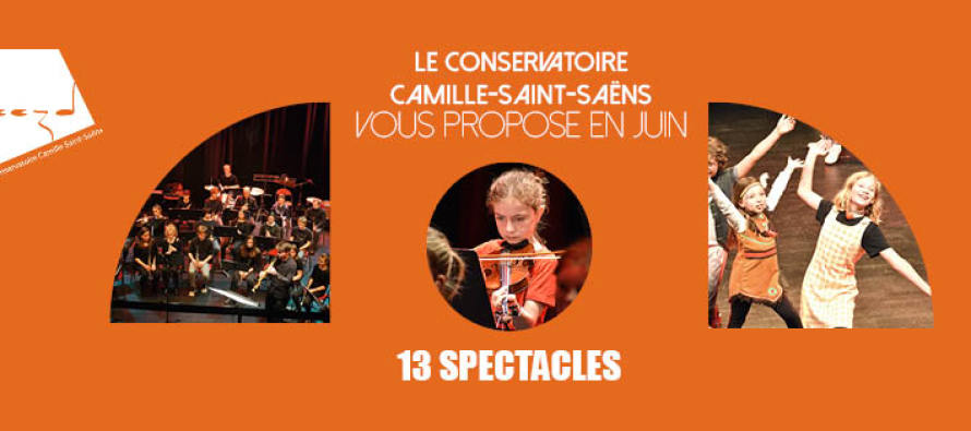 Programmation culturelle du conservatoire Camille Saint Saëns du mois de juin 2022