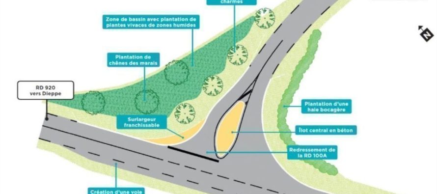 Le département sécurise le carrefour RD 920 et RD 100A