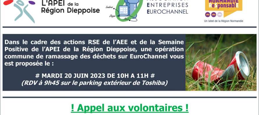 Ramassage des déchets sur Eurochannel