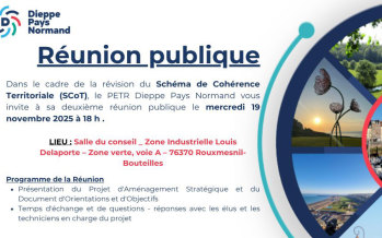 Réunion publique sur la révision du Schéma de Cohérence Territoriale de Dieppe Pays Normand
