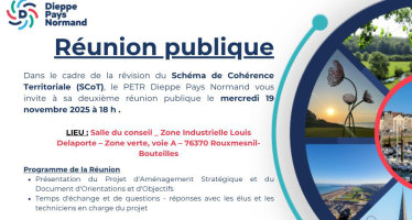 Réunion publique sur la révision du Schéma de Cohérence Territoriale de Dieppe Pays Normand