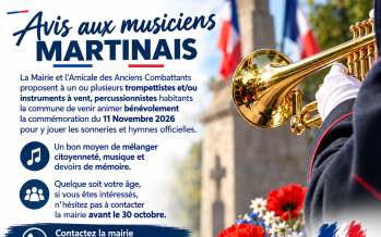 Avis aux musiciens martinais !